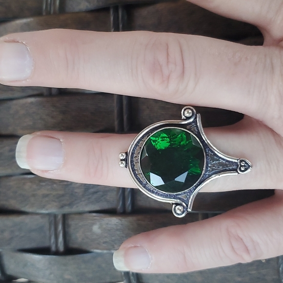 New Stunning Chrome Diopside 925 Silver Statement Ring. - Picture 8 of 13